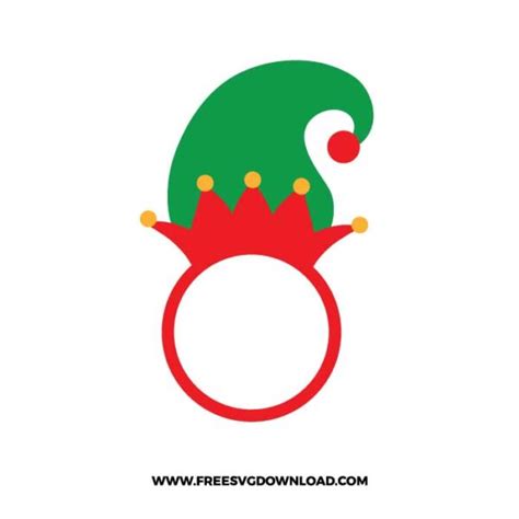 Download Free Elf Hat Monogram SVG Cut File Files DXF Files