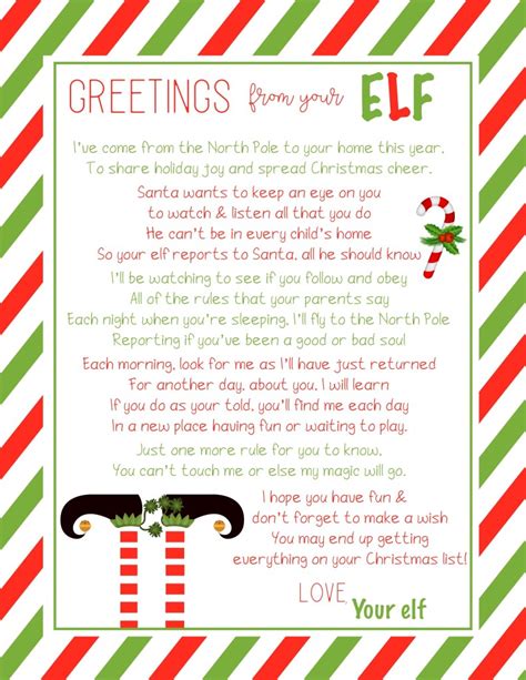 Free Elf Letter Printable
