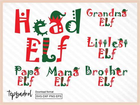 Download Free Elf Santa Monogram - Christmas SVG EPS DXF PNG Files DXF Files