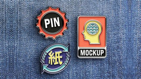 Download Free Enamel Pin Badge Mockup PSD Templates Object Mockups PSD Files