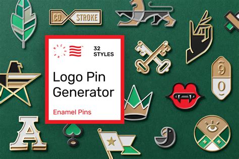 Download Free Enamel Pin Mockup Logo Bundle PSD Templates Generator PSD Files