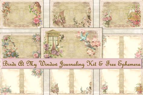 Download Free Ephemera Kit with Free Backgrounds Creativefabrica DXF Files