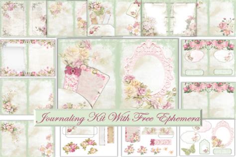 Download Free Ephemera Kit with Free Backgrounds Cut Images