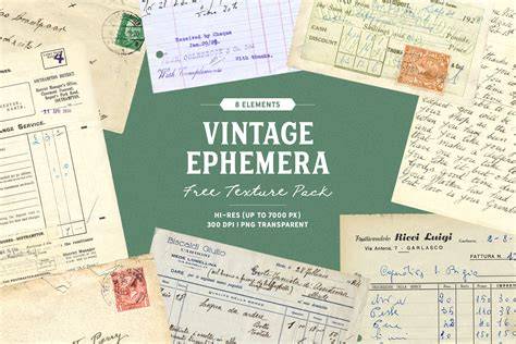 Download Free Ephemera Kit with Free Backgrounds DXF Files