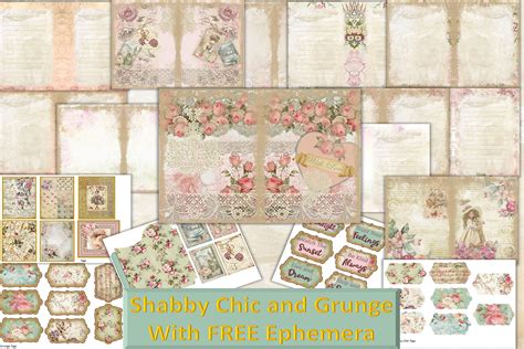 Download Free Ephemera Kit with Free Backgrounds Files DXF Files