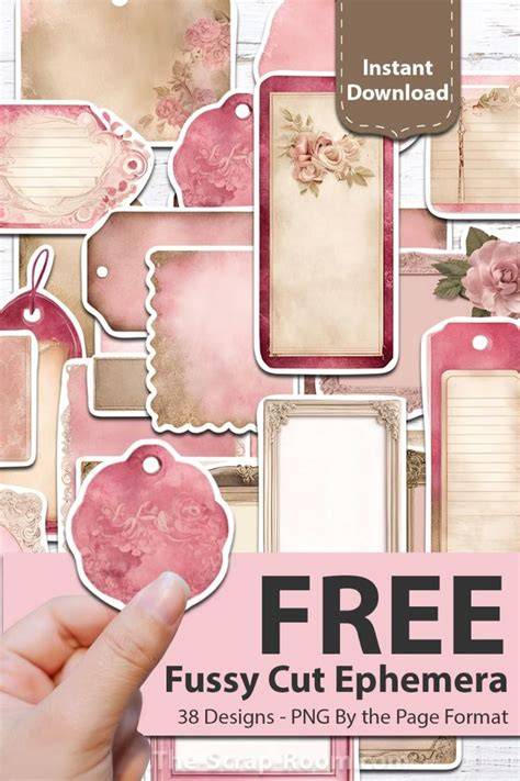 Download Free Ephemera Kit with Free Backgrounds For Crafts