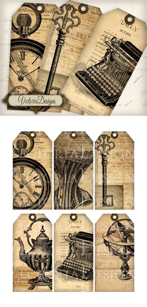 Download Free Ephemera Vintage Library Card Printable Tags DXF Files