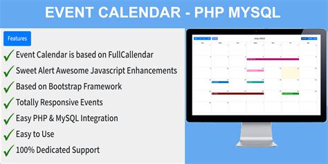Free Event Calendar Php Mysql