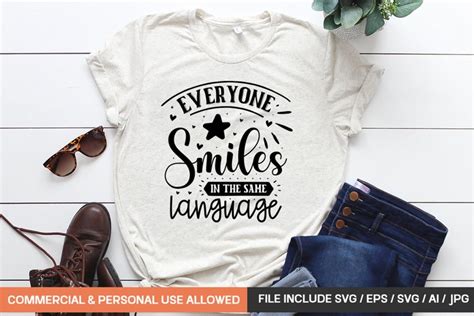 Download Free Everyone Smiles in the Same Language SVG Cut File Files Free PSD Mockups