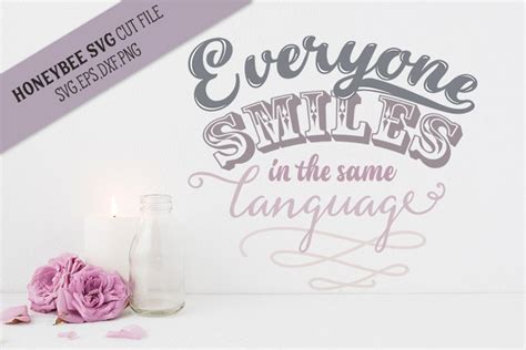 Download Free Everyone Smiles in the Same Language SVG Cut File Printable
