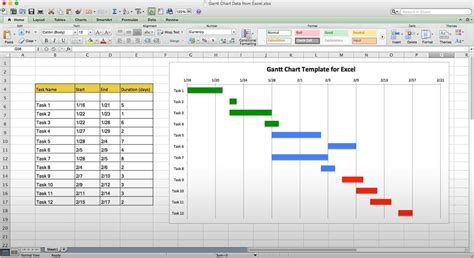 Free Excel Gantt Chart Template