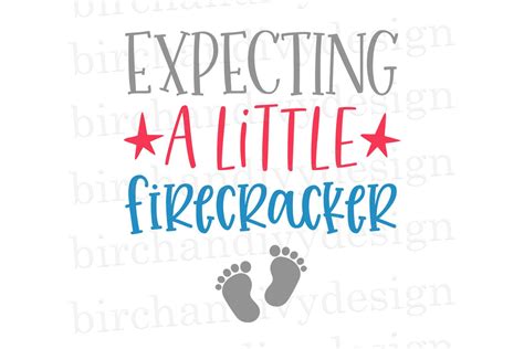 Download Free Expecting A Little Firecracker July 4th Cut Files