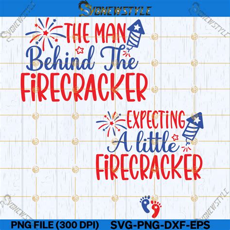 Download Free Expecting A Little Firecracker July 4th Silhouette DXF Files