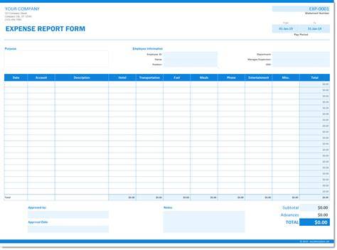 Free Expense Report Form Excel — db-excel.com
