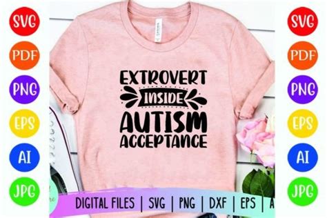 Download Free Extrovert Inside Autism Acceptance Cut Files