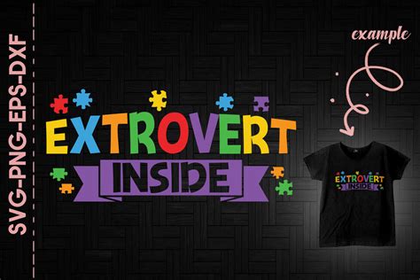 Download Free Extrovert Inside Autism Acceptance DXF Files