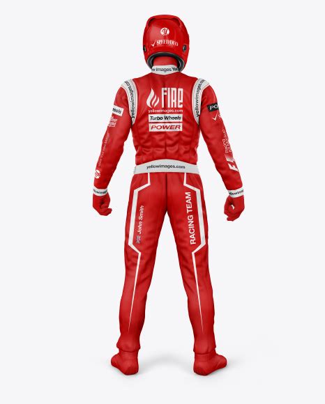 Download Free F1 Racing Kit Mockup - Back View PSD Generator