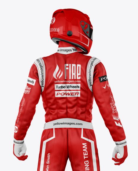 Download Free F1 Racing Kit Mockup - Back View PSD Mockup Templates