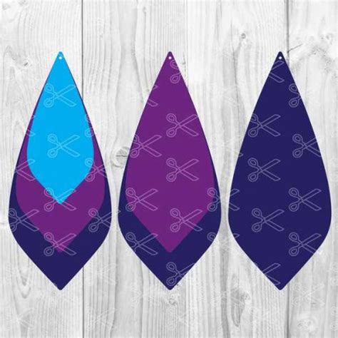 Download Free Fabric Earring Design Pack of 7- Stacked Designs Files DXF Files