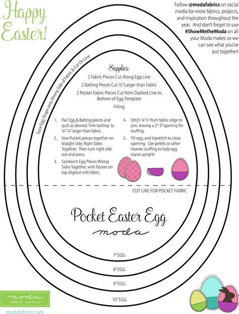 Free Fabric Easter Egg Pattern