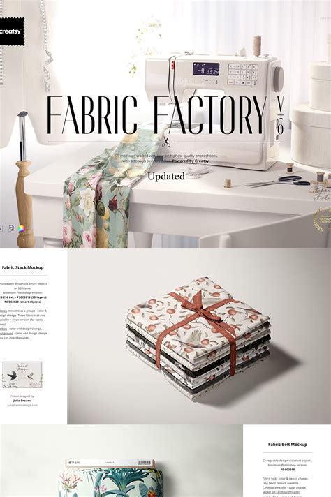 Download Free Fabric Factory v.6 Mockup Bundle PSD Templates Generator PSD Files