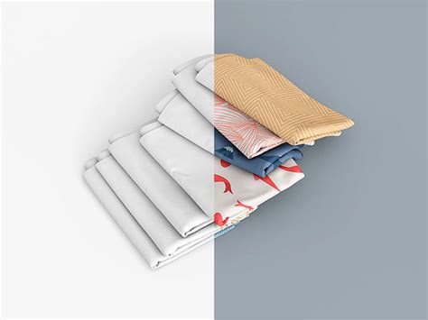Download Free Fabric Stack Mockup Set PSD Templates Object Mockups Images