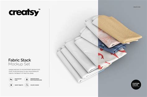 Download Free Fabric Stack Mockup Set PSD Templates Yellowimages