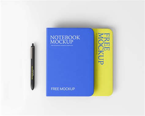 Download Free Fabrick Notebook with Pen Mockup PSD Object Mockups Images