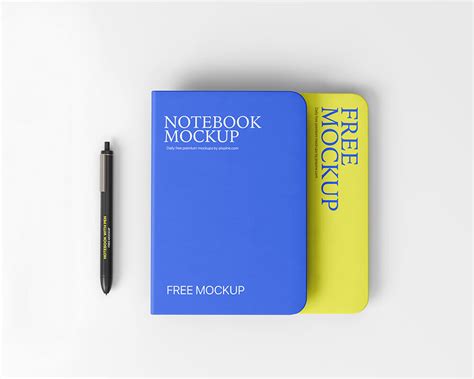 Download Free Fabrick Notebook with Pen Mockup PSD Placeit PSD Files