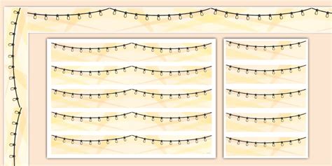 Download Free Fairy Lights Borders Printable