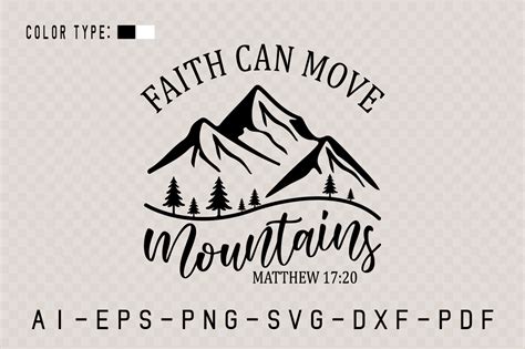 Download Free Faith Can Move Mountains SVG Files DXF Files