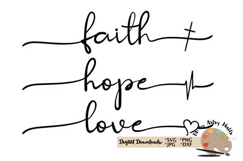 Download Free Faith Hope Love SVG Cut File Files