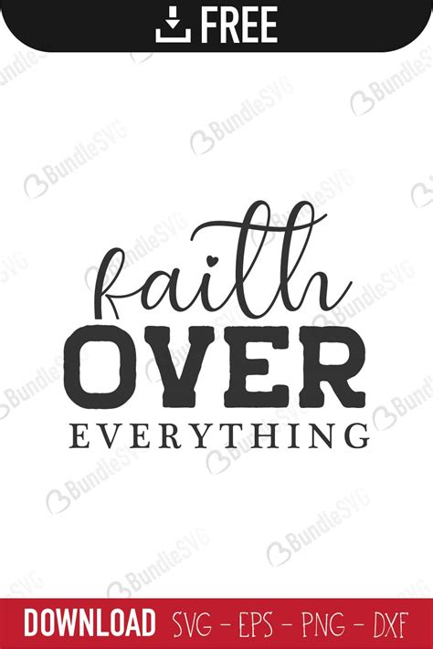 Download Free Faith over everything SVG Files DXF Files