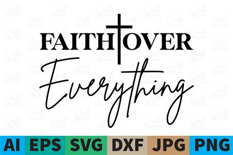 Download Free Faith over everything SVG Files For Crafts