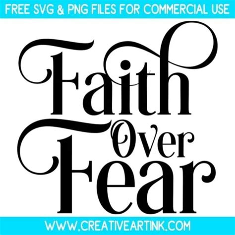 Download Free Faith over fear SVG Cut File Commercial Use For Crafts