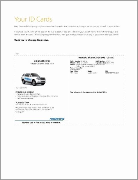 Free Fake Auto Insurance Card Template - Professional Template