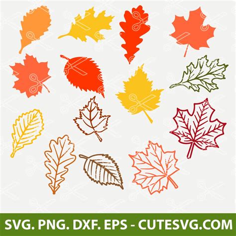Download Free Fall Bundle of 9 Cut Files SVG PNG DXF Cut Files