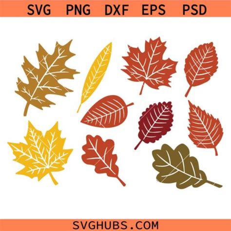 Download Free Fall Bundle of 9 Cut Files SVG PNG DXF Printable