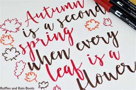 Download Free Fall Hand Lettering Cut File For Crafts