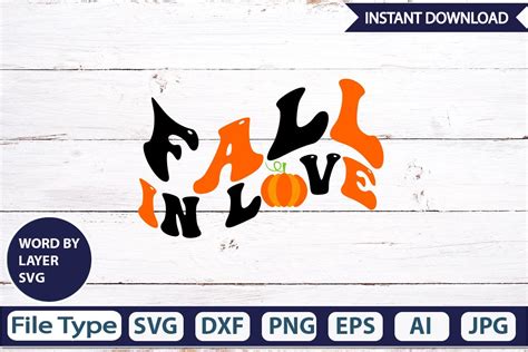 Download Free Fall In Love SVG Cut File Crafts