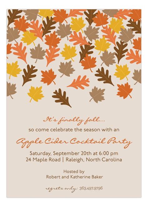 Free Fall Party Invitation Template