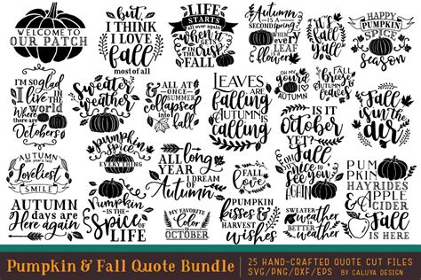 Download Free Fall Quote Bundle Cut Images