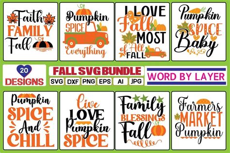 Download Free Fall SVG Bundle, SVG File, DXF File, SVG Bundle Commercial Use For Crafts