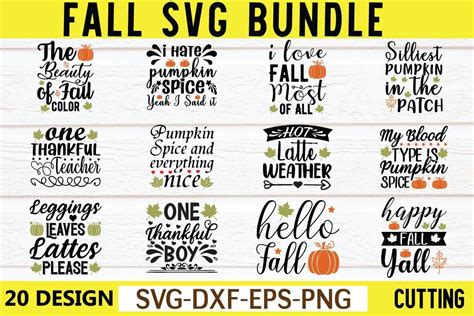 Download Free Fall SVG Bundle, SVG File, DXF File, SVG Bundle Easy Edite