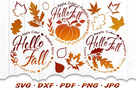 Download Free Fall SVG Bundle, SVG File, DXF File, SVG Bundle for Cricut Machine