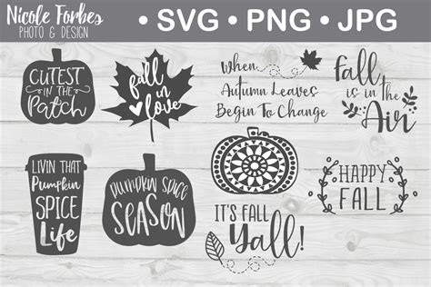 Download Free Fall SVG Cut File Bundle Creativefabrica