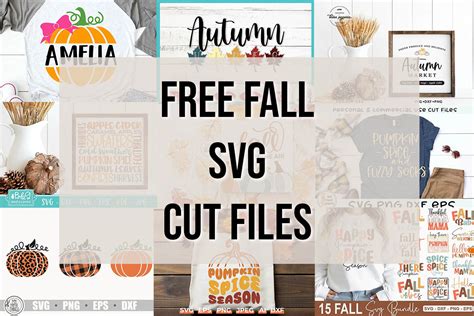 Download Free Fall SVG File Bundle with 10 Layered Cut Files Printable