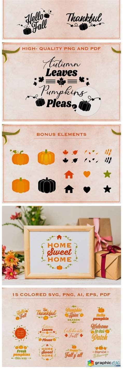 Download Free Fall SVG bundle with bonus elements For Silhouette