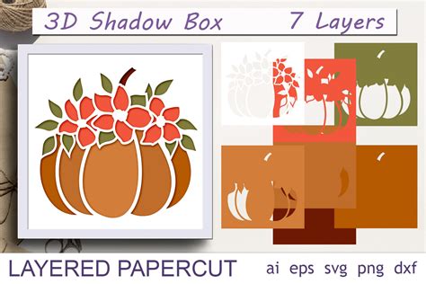 Download Free Fall Shadow Box SVG For Crafts