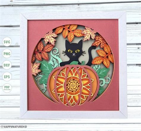 Download Free Fall Shadow Box SVG For Cricut